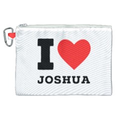 I Love Joshua Canvas Cosmetic Bag (xl) by ilovewhateva