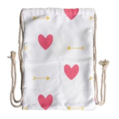 Hearts-36 Drawstring Bag (large) by nateshop