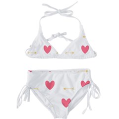 Hearts-36 Kids  Classic Bikini Set by nateshop