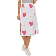 Hearts-36 Midi Panel Skirt by nateshop
