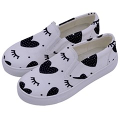 Hearts-57 Kids  Canvas Slip Ons by nateshop