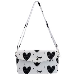 Hearts-57 Removable Strap Clutch Bag