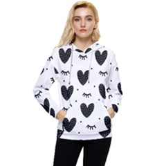 Hearts-57 Women s Lightweight Drawstring Hoodie