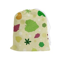 Leaves-140 Drawstring Pouch (xl) by nateshop
