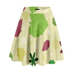 Leaves-140 High Waist Skirt by nateshop