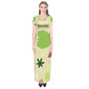 Leaves-140 Short Sleeve Maxi Dress View1