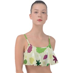 Leaves-140 Frill Bikini Top by nateshop