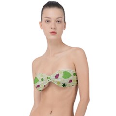 Leaves-140 Classic Bandeau Bikini Top  by nateshop