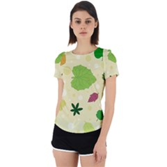 Leaves-140 Back Cut Out Sport Tee by nateshop