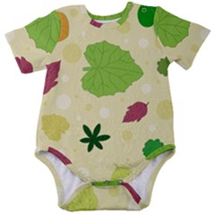 Leaves-140 Baby Short Sleeve Bodysuit by nateshop