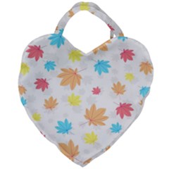 Leaves-141 Giant Heart Shaped Tote by nateshop