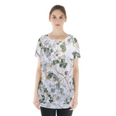 Leaves-142 Skirt Hem Sports Top by nateshop