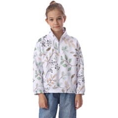 Leaves-147 Kids  Half Zip Hoodie