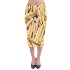 Pasta-79 Velvet Midi Pencil Skirt by nateshop