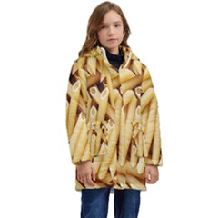 Pasta-79 Kid s Hooded Longline Puffer Jacket by nateshop