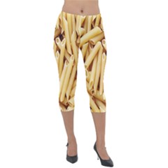 Pasta-79 Lightweight Velour Capri Leggings  by nateshop