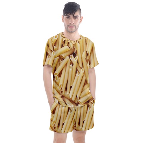 Pasta-79 Men s Mesh Tee And Shorts Set by nateshop