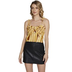 Pasta-79 Flowy Camisole Tie Up Top by nateshop