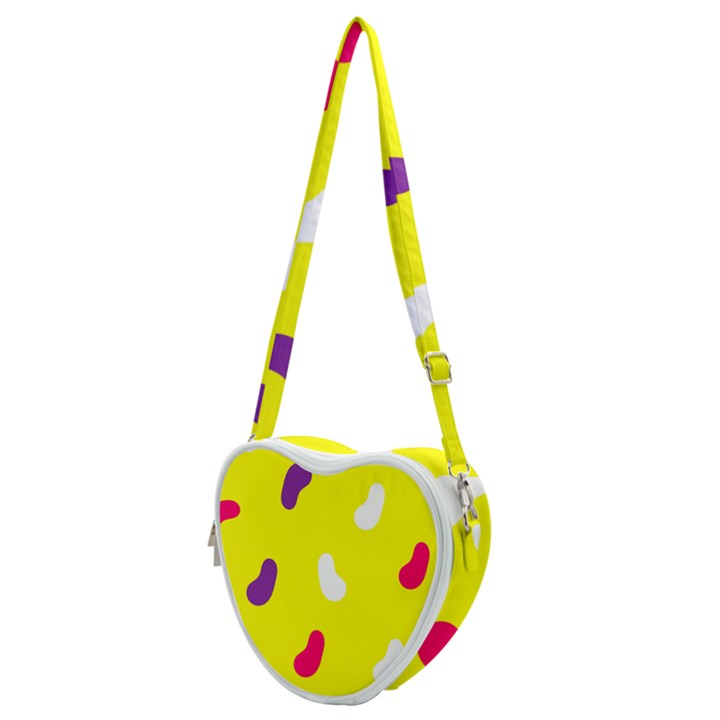 Pattern-yellow - 1 Heart Shoulder Bag