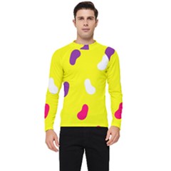 Pattern-yellow - 1 Men s Long Sleeve Rash Guard by nateshop