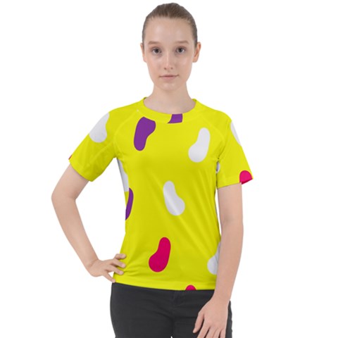 Pattern-yellow - 1 Women s Sport Raglan Tee by nateshop