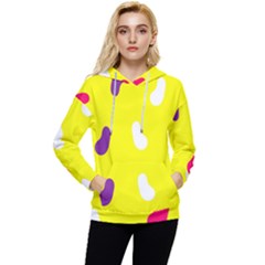 Pattern-yellow - 1 Women s Lightweight Drawstring Hoodie