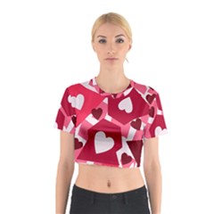 Pink-17 Cotton Crop Top by nateshop