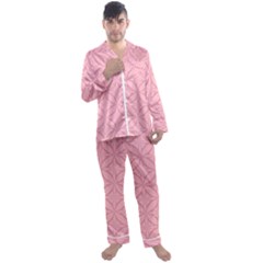 Pink-75 Men s Long Sleeve Satin Pajamas Set