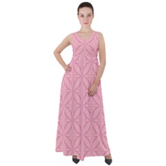 Pink-75 Empire Waist Velour Maxi Dress