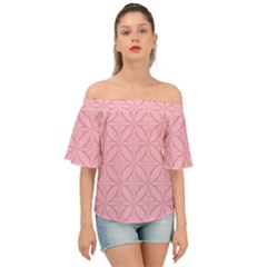 Pink-75 Off Shoulder Short Sleeve Top