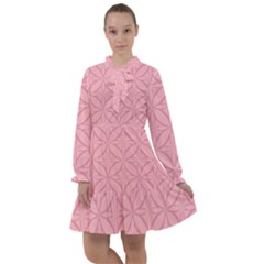 Pink-75 All Frills Chiffon Dress