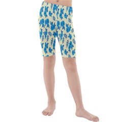 Rose-blue Kids  Mid Length Swim Shorts by nateshop