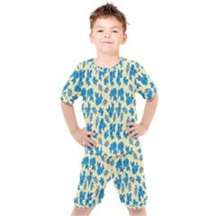 Rose-blue Kids  Tee And Shorts Set by nateshop