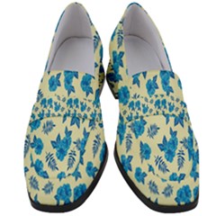 Rose-blue Women s Chunky Heel Loafers by nateshop