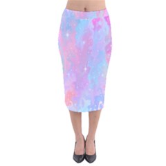 Space-25 Velvet Midi Pencil Skirt by nateshop