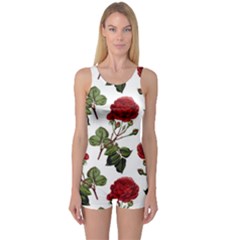 Roses-51 One Piece Boyleg Swimsuit by nateshop