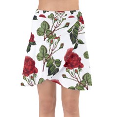Roses-51 Wrap Front Skirt by nateshop