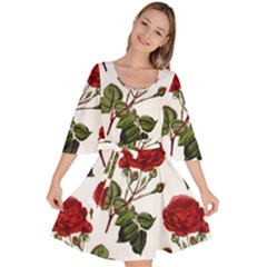 Roses-51 Velour Kimono Dress by nateshop