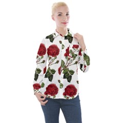 Roses-51 Women s Long Sleeve Pocket Shirt