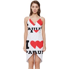 I Love Paul Wrap Frill Dress by ilovewhateva