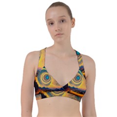 Ai Generated Surrealist Fantasy Dream Moon Space Sweetheart Sports Bra by Jancukart