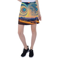 Ai Generated Surrealist Fantasy Dream Moon Space Tennis Skirt by Jancukart
