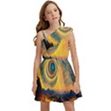 Ai Generated Surrealist Fantasy Dream Moon Space Kids  One Shoulder Party Dress View1