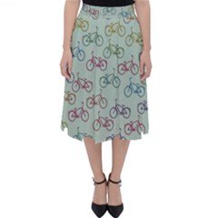 Bicycle Bikes Pattern Ride Wheel Cycle Icon Classic Midi Skirt by Jancukart