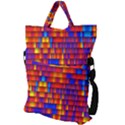 Geometric Pattern Colorful Fluorescent Background Fold Over Handle Tote Bag View2