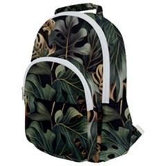 Tropical Leaves Leaf Foliage Monstera Nature Home Rounded Multi Pocket Backpack by Jancukart