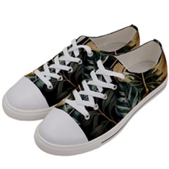 Tropical Leaves Foliage Monstera Nature Home Women s Low Top Canvas Sneakers by Jancukart