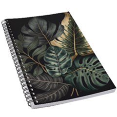 Tropical Leaves Foliage Monstera Nature Home 5 5  X 8 5  Notebook by Jancukart