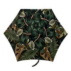 Tropical Leaves Foliage Monstera Nature Home Pattern Mini Folding Umbrellas