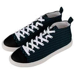 Lines Pattern Texture Stripes Particles Modern Men s Mid-top Canvas Sneakers